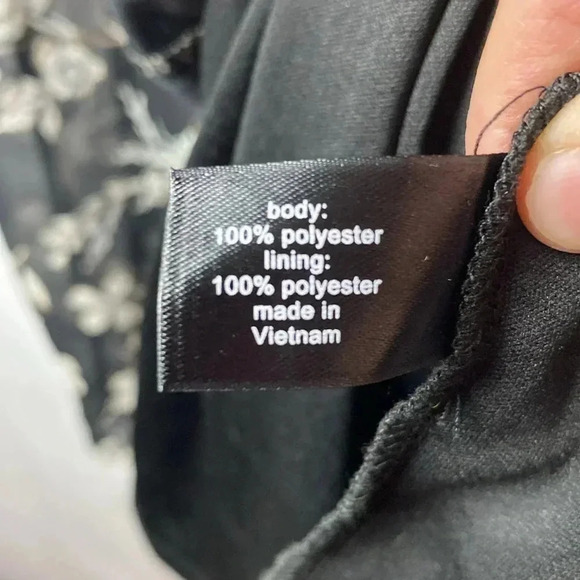 LANE BRYANT WO SIZE 20  SHEER OVERLAY LINED DRESS FLORAL DESIGN BACK TIE CLEAN - Picture 13 of 14